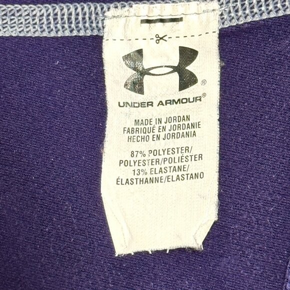 Under Armour ColdGear Mens L Fitted Long Sleeve Shirt Purple w/Silver Stitching - Picture 7 of 7